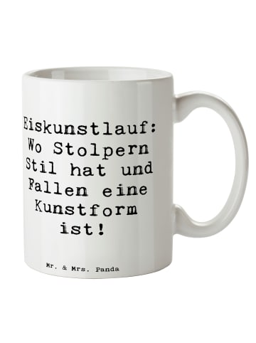 Mr. & Mrs. Panda Mug Spruch Eiskunstlauf Kunst mit Spruch in Weiß