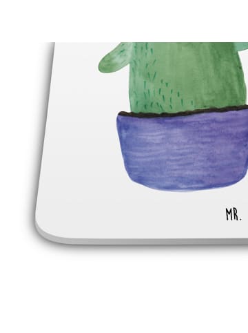 Mr. & Mrs. Panda Flaschenuntersetzer Kaktus Liebe ohne Spruch in Weiß