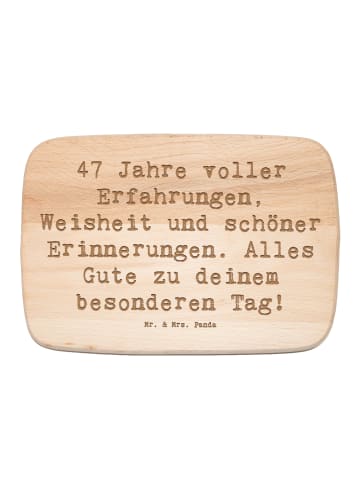 Mr. & Mrs. Panda Holzbrett Spruch 47. Geburtstag mit Spruch in Transparent