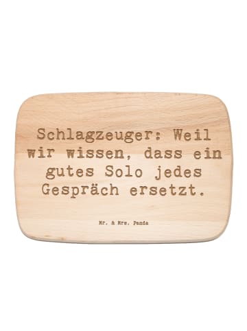 Mr. & Mrs. Panda Schneidebrett Spruch Schlagzeug Solo mit Spruch in Transparent