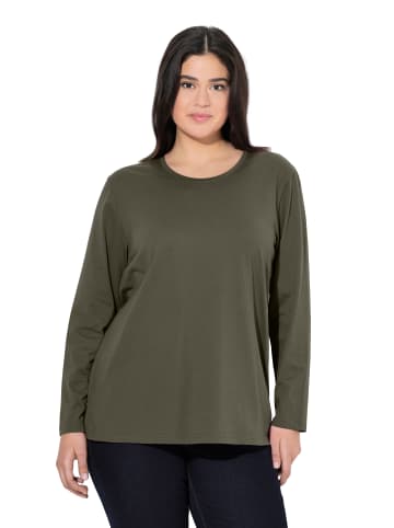 Ulla Popken Shirt in olivgrau