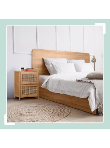 relaxdays Beistellschrank in Natur - (B)42 x (H)56 x (T)30 cm