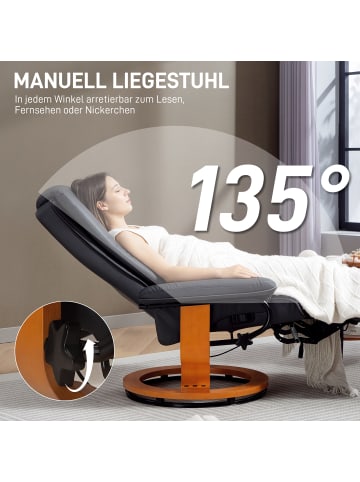 HOMCOM Relaxsessel in Dunkelgrau 78L x 88B x 103H cm