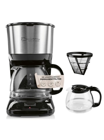 Gourmetmaxx Barista Filterkaffeemaschine - Glaskanne, Digitaldisplay, Timer, Permanentfilter
