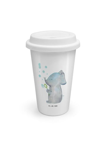 Mr. & Mrs. Panda Thermobecher Elefant Seifenblasen ohne Spruch in Weiß