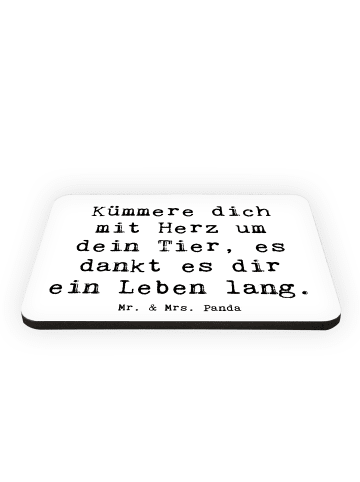 Mr. & Mrs. Panda Deko Magnet Spruch Haustiere pflegen mit Spruch in Weiß