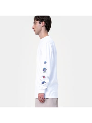 Santa Cruz Longsleeve "Winkowski Dope Planet 2 Dot Front LS T-Shirt" in Weiß