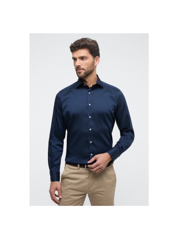 Eterna Langarmhemd in blau2