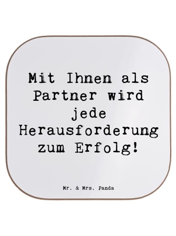 Mr. & Mrs. Panda gläseruntersetzer Spruch Erfolgreiche Geschäfts... in Weiß