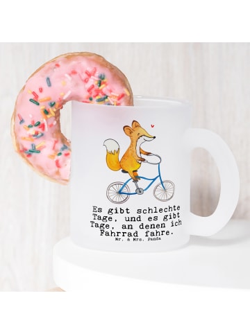 Mr. & Mrs. Panda Teetasse Fuchs Fahrrad fahren mit Spruch in Transparent