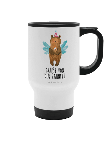Mr. & Mrs. Panda Becher Bär Zahnfee mit Spruch in Weiß