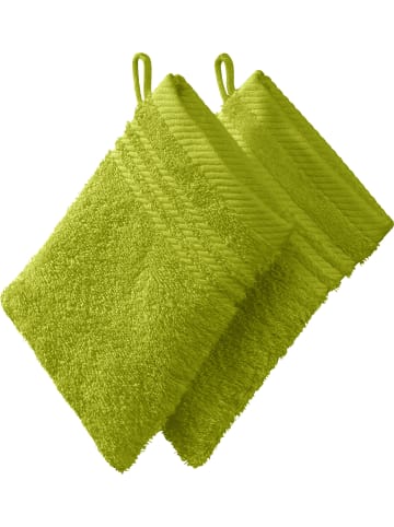REDBEST Frottier Waschhandschuh 2er-Pack New York in hellgrün