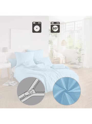 Erwin Müller Seersucker Kuschelkissenbezug Rosenheim in blau