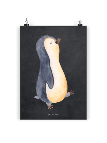 Mr. & Mrs. Panda Bild Pinguin mHerzieren ohne Spruch in Kreidetafel