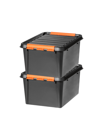 SmartStore 2er-Set Aufbewahrungsbox Pro Schwarz 31L