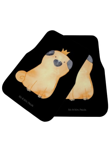 Mr. & Mrs. Panda Automatte Mops Krone ohne Spruch in Schwarz