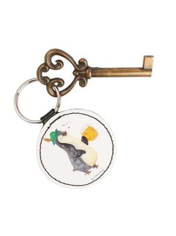 Mr. & Mrs. Panda Anhänger Pinguin Bier ohne Spruch in Weiß