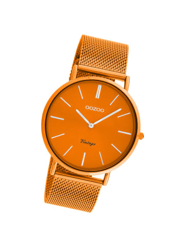 Oozoo Armbanduhr Oozoo Vintage Series orange groß (ca. 40mm)