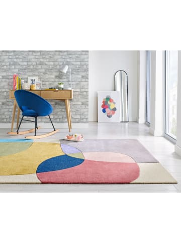 KADIMA DESIGN Eleganter Wohnzimmer-Teppich aus 100% Wolle in Multi