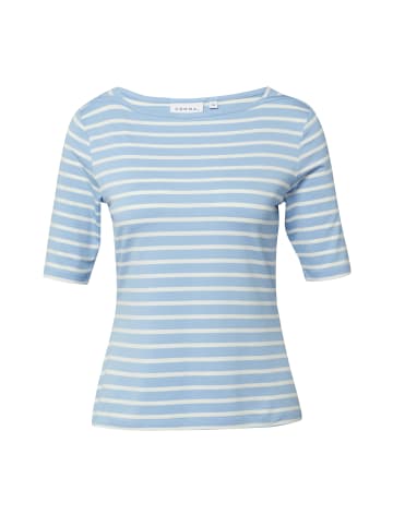 comma T-Shirt in blau weiß