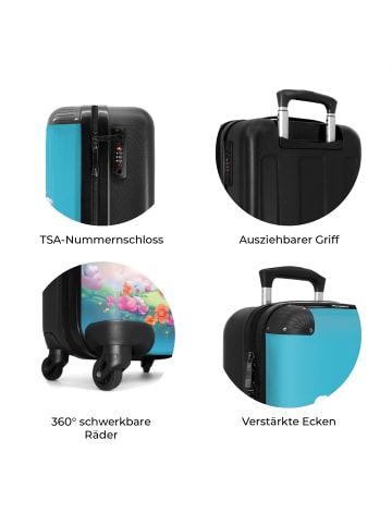 NoBoringSuitCases Suitcase, Handgepäck, Koffer, Trolley, Reisekoffer Rosa Einhorn-Druck mit