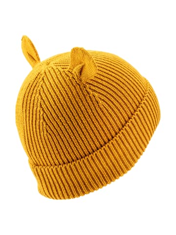 Sterntaler GOTS Strickmütze Ohren in dunkelgelb