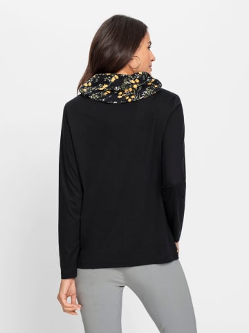 WITT WEIDEN Shirt in schwarz-ocker-bedruckt