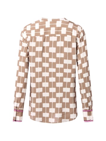 EMILY VAN DEN BERGH Tunikabluse in taupe ecru - 0001