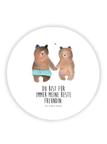 Mr. & Mrs. Panda Pinnwand Magnet Bär Freundin mit Spruch in Weiß