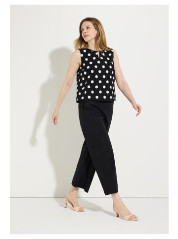 More & More kurzes Blusentop, gepunktet in various dots print