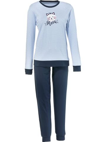 Erwin Müller Single-Jersey Schlafanzug in hellblau