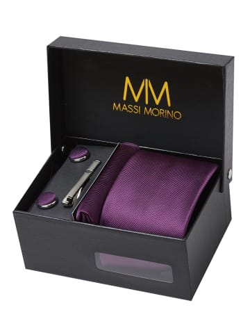 Massi Morino  Krawatten-Set in Lila