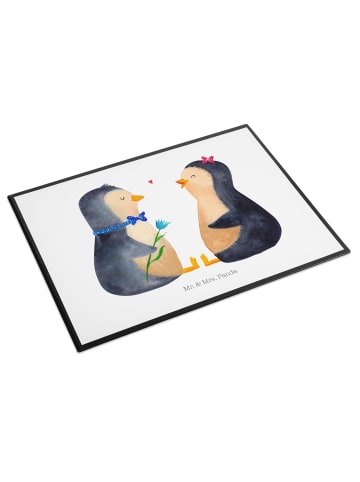 Mr. & Mrs. Panda tischauflage Pinguin Pärchen ohne Spruch in Weiß