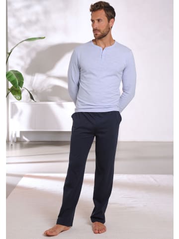 AUTHENTIC LE JOGGER Pyjama in blau-navy / weiß-grau
