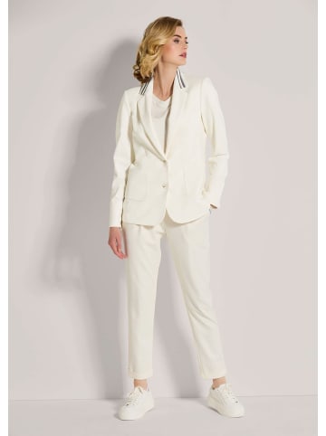 MADELEINE Langer Jersey-Blazer mit Futter in wollweiß / silbergrau