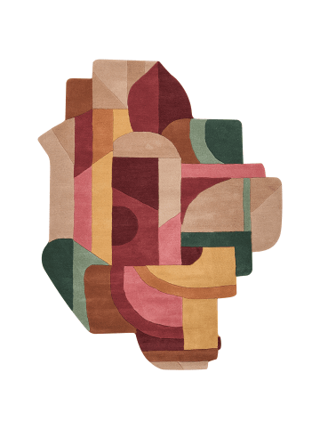 Beliani Kurzflor INDORE in Bunt - (W) 160 x (L) 200 cm