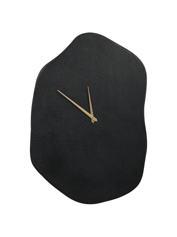 Beliani Wanduhr GANGES in Schwarz/Gold - (W) 50 x (H) 78 x (L) 5 cm