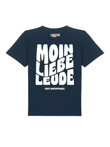 wat? Apparel T-Shirt Moin liebe Leude in Dunkelblau