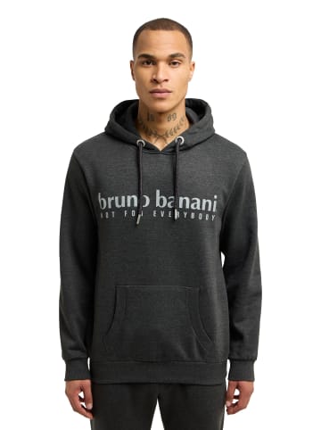 Bruno Banani Hoodie ohne Reißverschluss CARVER in Anthrazit / Melange