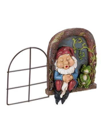 relaxdays Zwerg mit Fenster in Bunt