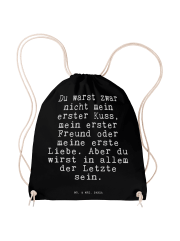 Mr. & Mrs. Panda Gymnastiktasche Du warst zwar nicht... mit Spruch in Schwarz