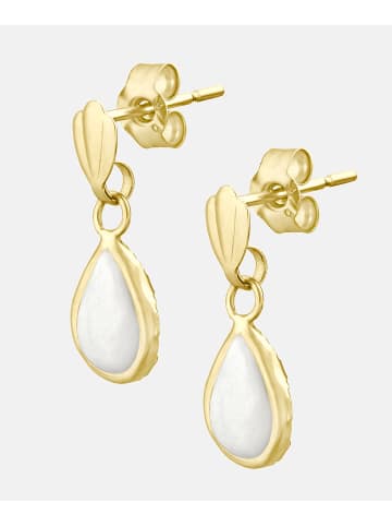 Vanlere Ohrhänger aus 375 Gelbgold mit Opal