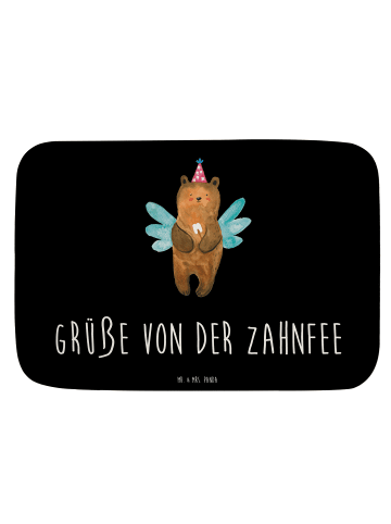 Mr. & Mrs. Panda Badematte Bär Zahnfee mit Spruch in Schwarz