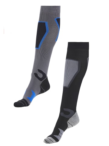 Bench Skistrümpfe in 1x stone, 1x schwarz