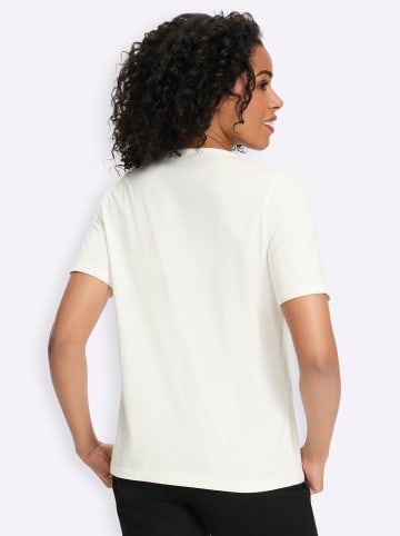Sieh an! Rundhals-Shirt in apricot + ecru-apricot