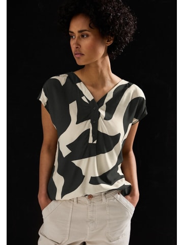 Street One Gemusterte Bluse in Grau