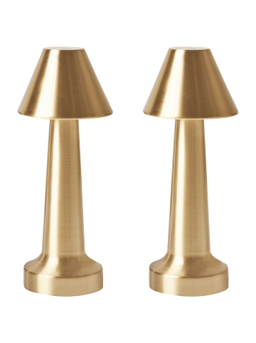 3er-Set Tischleuchten JOANES in Gold