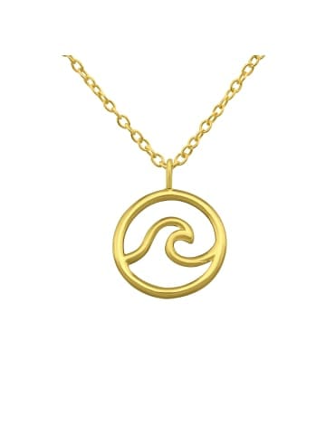 Alexander York Kette mit Anhänger WAVE in Gold in 925 Sterling Silber, 2-tlg. in gold