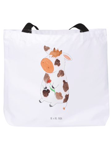 Mr. & Mrs. Panda Strandtasche Kuh ohne Spruch in Weiß
