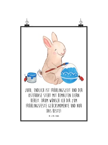 Mr. & Mrs. Panda Poster Hase Marienkäfer mit Spruch in Weiß